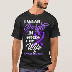 T-shirt Je Porte Le Violet En Mémoire De Mon Épouse Surdos