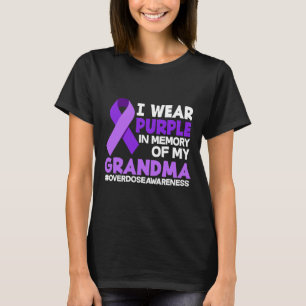 T-shirt Je Porte Le Violet En Mémoire De Mon Grand-Mère, L