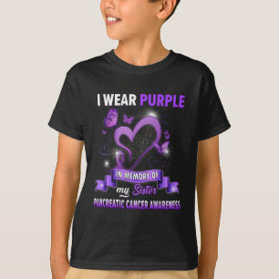 T-shirt Je Porte Le Violet En Mémoire De Soeur Pancréatiqu
