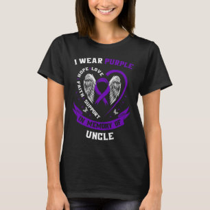T-shirt Je Porte Le Violet En Mémoire Du Cancer Pancréatiq