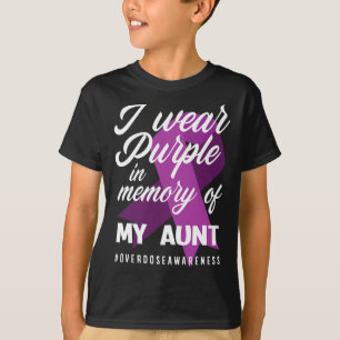 T-shirt Je Porte Le Violet En Mémoire Pour Ma Tante Surdos