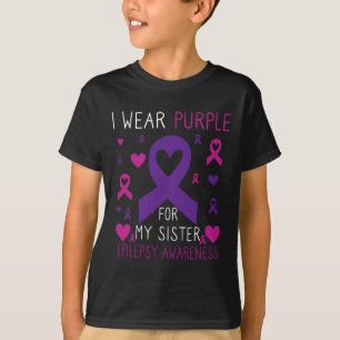T-shirt Je Porte Le Violet Pour La Famille Soeur De Sensib