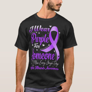 T-shirt Je Porte Le Violet Pour La Sensibilisation À La FI