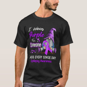 T-shirt Je Porte Le Violet Pour La Sensibilisation À L'Épi