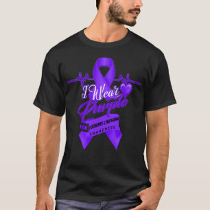 T-shirt Je porte le violet pour la sensibilisation au lymp