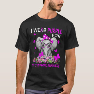 T-shirt Je porte le violet pour la sensibilisation au synd