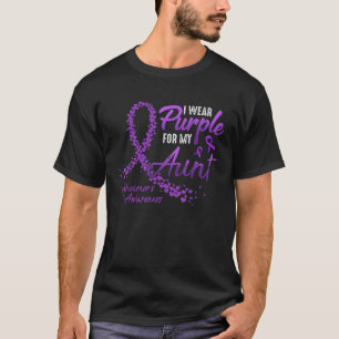 T-shirt Je porte le violet pour l'AUNT Alzheimer cadeaux d