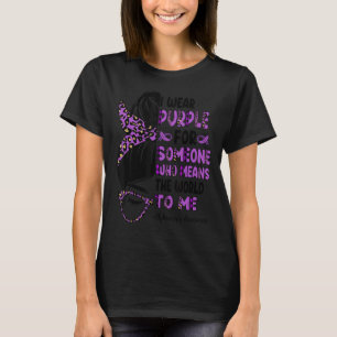 T-shirt Je porte le violet pour le bébé malsain Alzheimer