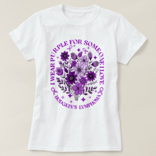 T-shirt Je porte le violet pour le lymphome de Hodgkin