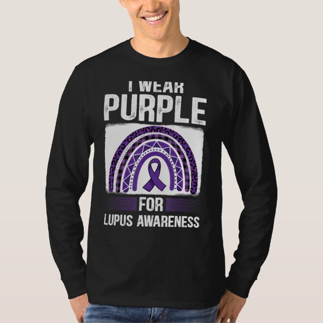 T-shirt Je Porte Le Violet Pour Lupus Support Lupus Aw (Devant)