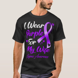 T-shirt Je Porte Le Violet Pour Ma Femme Lupus Sensibilisa