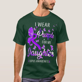 T-shirt Je Porte Le Violet Pour Ma Fille Lupus Sensibilisa