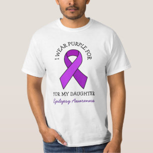 T-shirt Je porte le violet pour ma fille   Sensibilisation