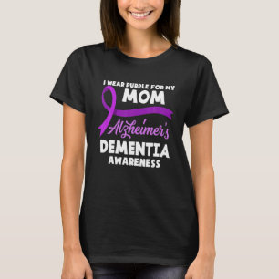 T-shirt Je porte le violet pour ma mère Alzheimer's Demen