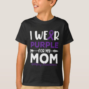 T-shirt Je Porte Le Violet Pour Ma Mère Citations De Sensi