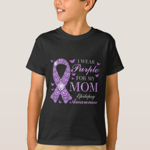 T-shirt Je Porte Le Violet Pour Ma Mère Conscience De L'Ép