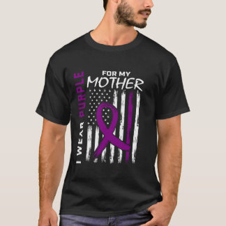 T-shirt Je Porte Le Violet Pour Ma Mère Mère Sensibilisati