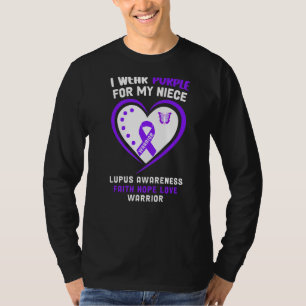 T-shirt Je Porte Le Violet Pour Ma Nèce Lupus Sensibilisat