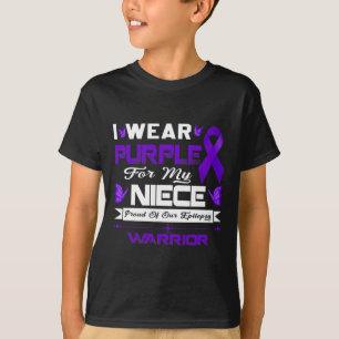T-shirt Je Porte Le Violet Pour Ma Nièce Fier De Notre Épi
