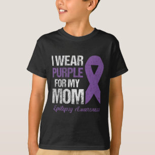 T-shirt Je Porte Le Violet Pour Maman Epilepsie Sensibilis