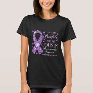 T-shirt Je Porte Le Violet Pour Mon Cousin Cancer Pancréat