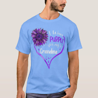 T-shirt Je Porte Le Violet Pour Mon Épilepsie De Grand-Mèr