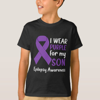 T-shirt Je porte le violet pour mon fils Epilepsie sensibi