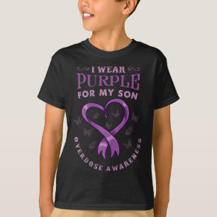 T-shirt Je porte le violet pour mon fils pour la sensibili