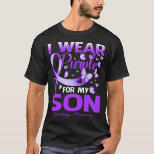 T-shirt Je Porte Le Violet Pour Mon FILS Sensibilisation À
