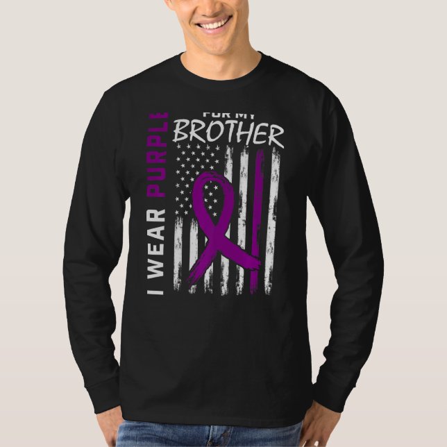 T-shirt Je Porte Le Violet Pour Mon Frère Epilepsie Sensib (Devant)
