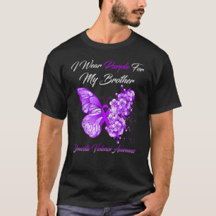 T-shirt Je Porte Le Violet Pour Mon Frère La Violence Dome