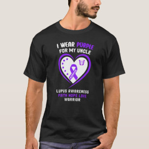 T-shirt Je Porte Le Violet Pour Mon Oncle Lupus