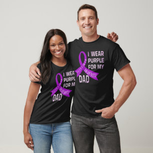 T-shirt Je Porte Le Violet Pour Mon Père Sensibilisation