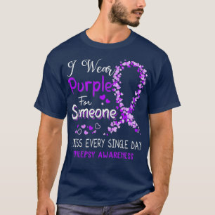 T-shirt Je Porte Le Violet Pour Quelqu'Un Qui Connaît L'
