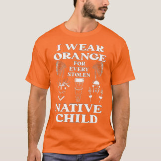 T-shirt Je Porte L'Orange Pour Chaque Enfant Amérindien