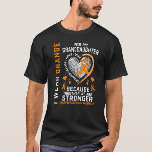 T-shirt Je Porte L'Orange Pour La Petite-Fille Sclérose En