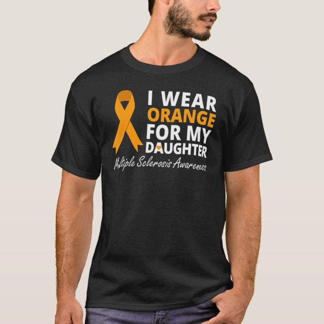 T-shirt Je Porte L'Orange Pour Ma Fille MS (Devant)