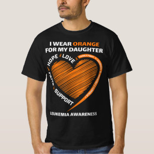 T-shirt Je porte l'orange pour ma fille Sensibilisation à 