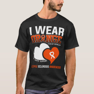 T-shirt Je Porte L'Orange Pour Ma Grand-Mère Sclérose En P