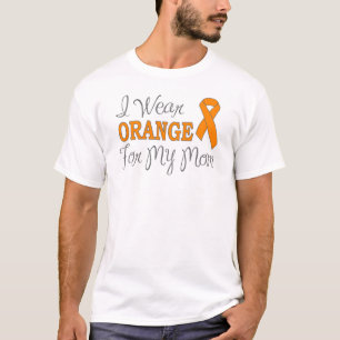 T-shirt Je porte l'orange pour ma maman (le ruban orange)