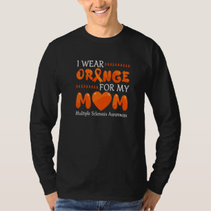 T-shirt Je Porte L'Orange Pour Ma Mère Ms Awareness Ribbon