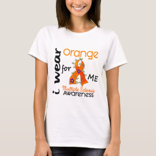 T-shirt Je porte l'orange pour moi sclérose en plaques de