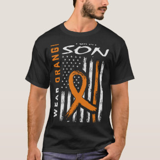 T-shirt Je Porte L'Orange Pour Mon Fils Leucémie Cancer Se
