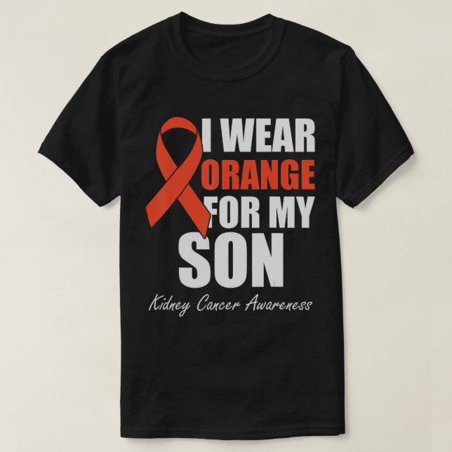 T-shirt Je Porte L'Orange Pour Mon Fils Sensibilisation Au (Design devant)