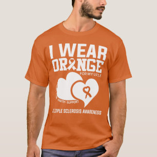T-shirt Je Porte L'Orange Pour Mon Oncle Sclérose Multiple