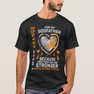 T-shirt Je Porte L'Orange Pour Mon Parrain Sclérose Multip