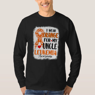 T-shirt Je porte orange pour la sensibilisation à la leucé
