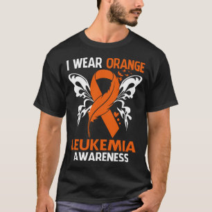 T-shirt Je Porte Orange Pour La Sensibilisation À LEUKEMIA