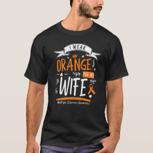 T-shirt Je Porte Orange Pour Ma Femme Ms Multiple Sclerosi