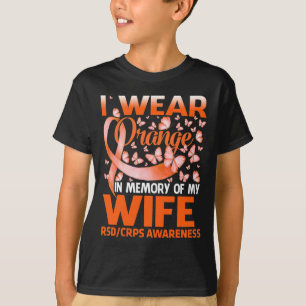 T-shirt Je Porte Orange Pour Ma Femme Rsd Crps Sensibilisa